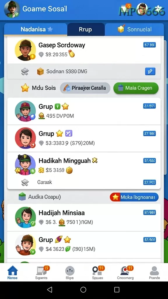 Cuplikan layar LIMATOGEL — aktivitas