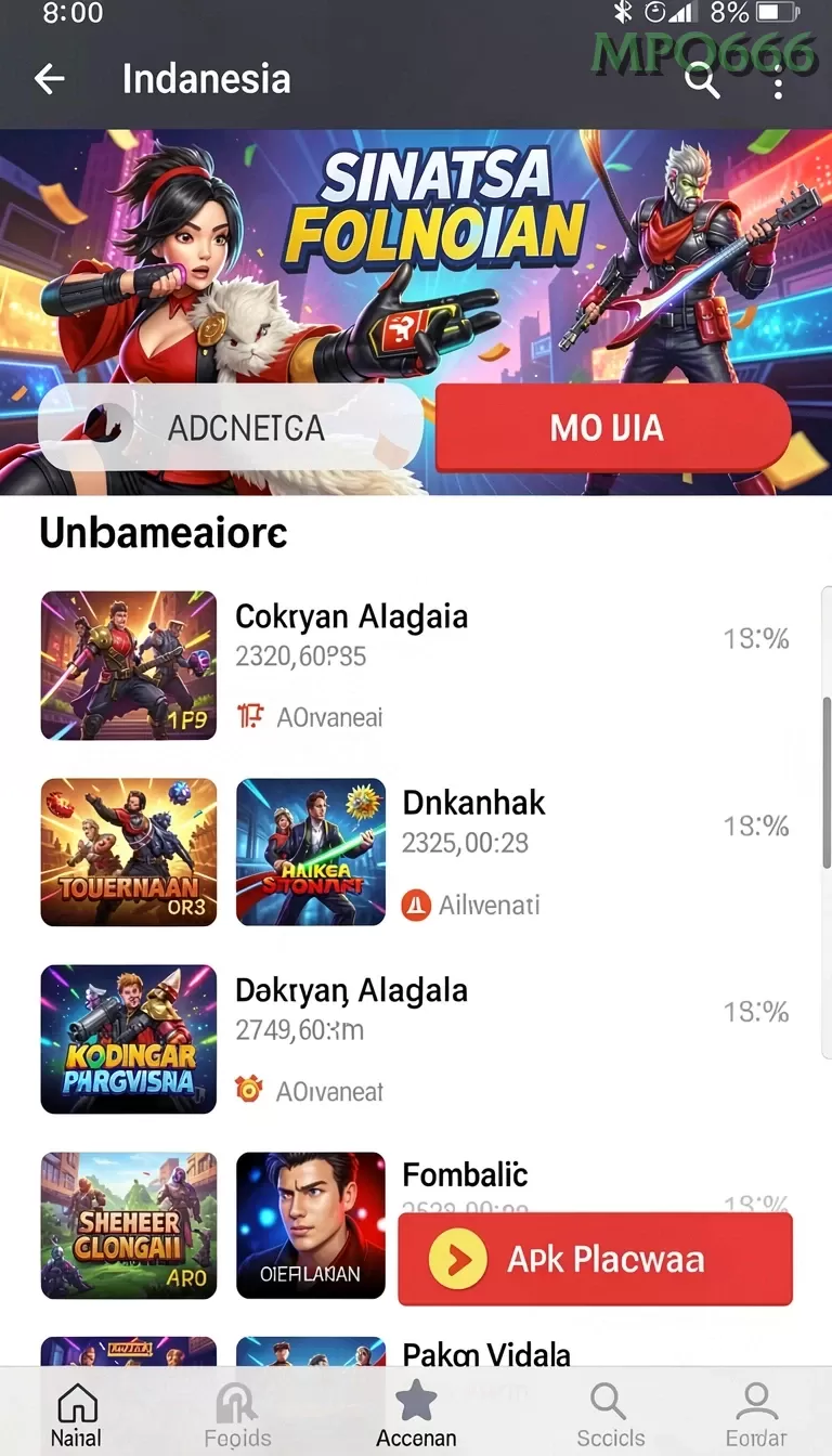 Cuplikan layar BEWOKWIN — menu navigasi