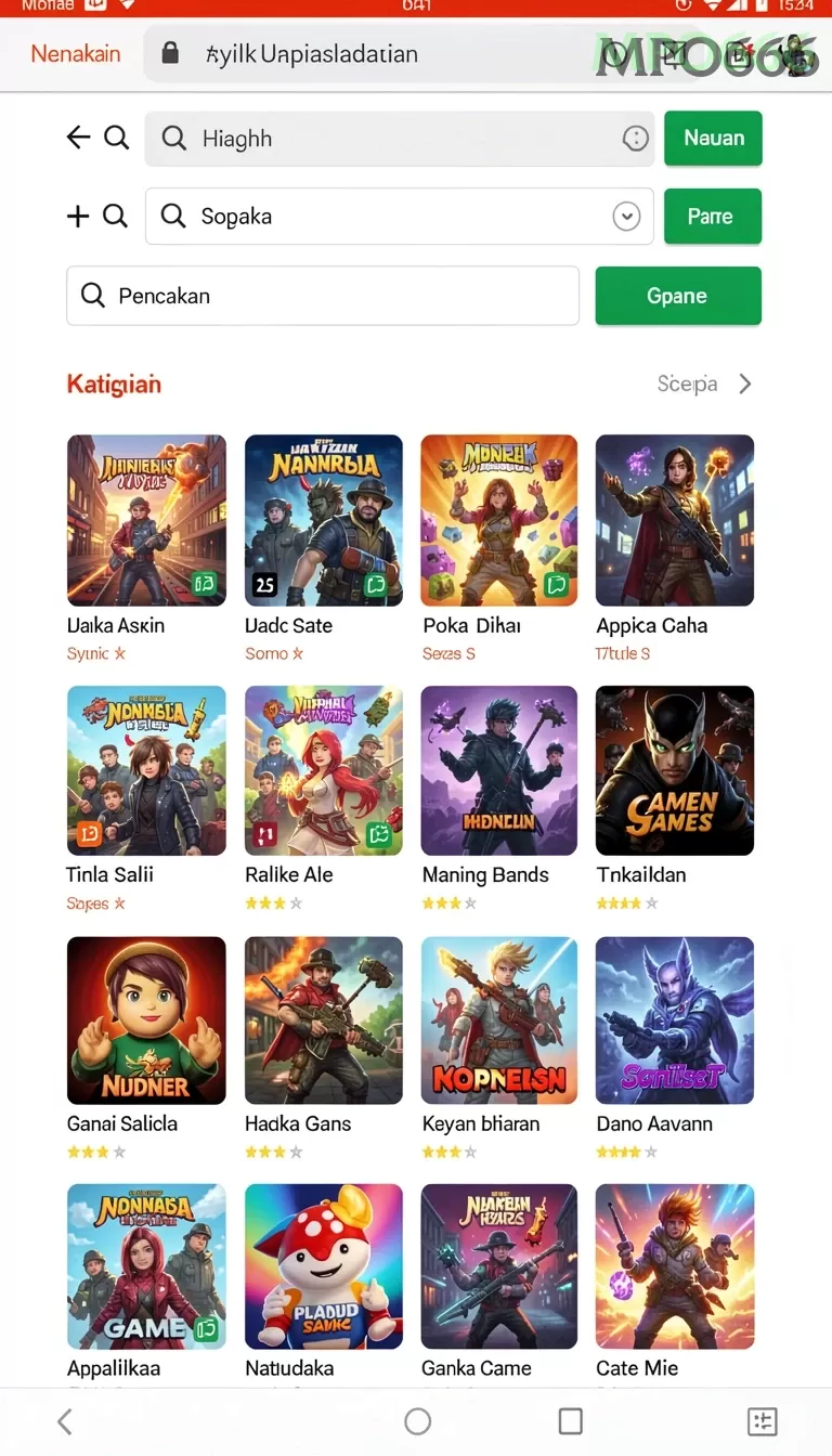 Cuplikan layar VALOHOKI — menu navigasi